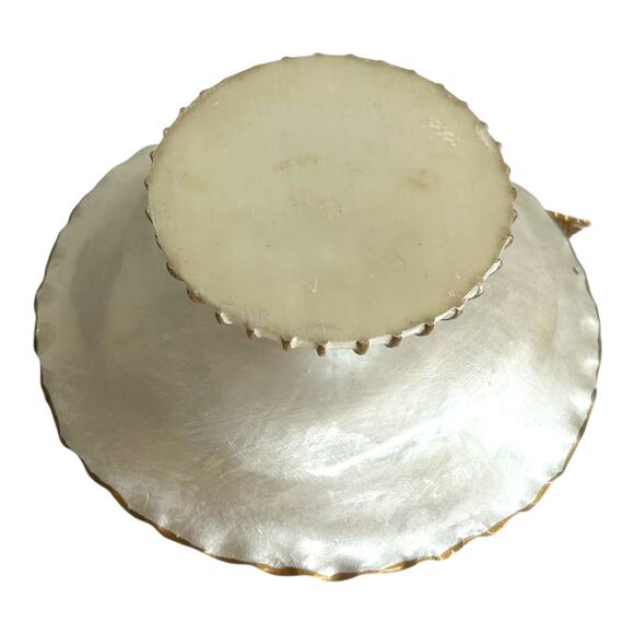 Vintage Miniature Fruitcake on a Platter Christmas Holiday Decor Trinket - Picture 5 of 7